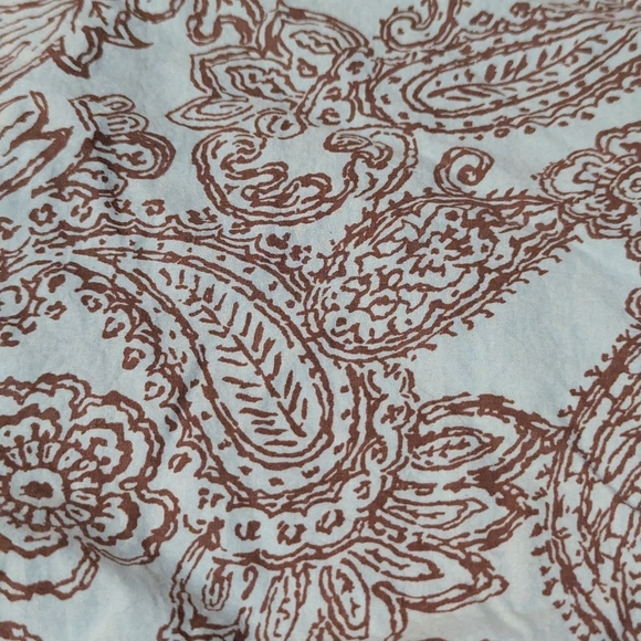 Urban Outfitters Euro Shams Set Of 2 Paisley Brown Blue Cotton Vintage Retro - Picture 5 of 7